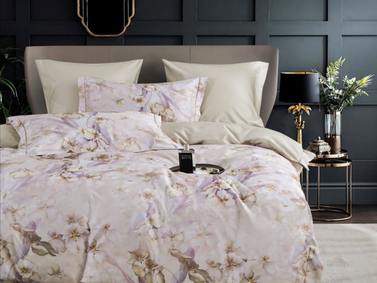 Постельное белье из египетского хлопка Premium ASABELLA 2184-6 50х70 (2шт) и 70х70 (2шт) евро