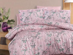 Постельное белье из страйп сатина с цветным принтом KARVEN N250-SB003 50х70 (2шт), 70х70 (2шт) евро