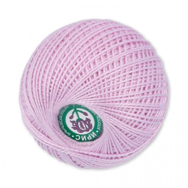 Пряжа СПБ ИРИС №1702 бледно-сиреневая 100% мерсеризованный хлопок 20 шт х 25 гр, 150 м