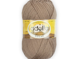 Пряжа ADELIA LUCAS №15 бежевая 70% шерсть, 30% акрил, 5 шт х 100 гр, 218 м +/- 10 м