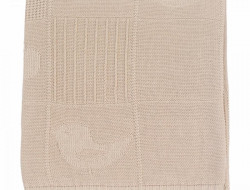 Плед детский из хлопка и акрила BELPOL BUNNY лен 110х140