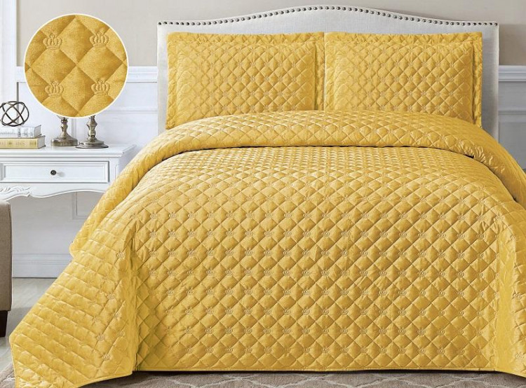 Покрывало с наволочками тонкое из велюра TANGO FRENCH CROWN FC-13 240х260