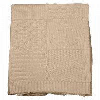 Плед детский из хлопка и акрила BELPOL FISH лен 110х140