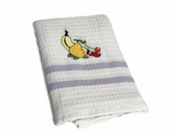 Набор кухонных полотенец вафельных хлопковых KARVEN HM779 ГРУША-БАНАН V8 сиреневый 50х75 (12шт)