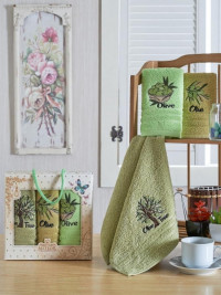 Набор кухонных полотенец ОЛИВКИ 30х50 (3шт)