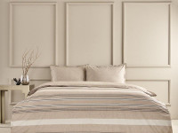 Постельное белье из ранфорса TAC RANFORCE PERLE коричневое 1,5-спальное