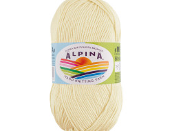 Пряжа ALPINA MELISSA №04 бледно-желтая 95% вискоза, 5% кашемир 10 шт х 50 гр, 125 м +/- 6 м