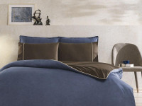 Постельное белье из ранфорса TAC RANFORCE RIVEN темно-синее 1,5-спальное