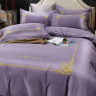 Постельное белье из сатина с вышивкой KARVEN N008-663 50х70 (2шт), 70х70 (2шт) евро