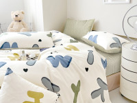 Постельное белье из твил-сатина TANGO буквы 70х70 (2шт) 1,5-спальное