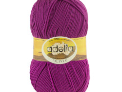 Пряжа ADELIA OLIVIA №24 сиреневая 40% шерсть, 60% акрил, 5 шт х 100 гр, 250 м +/- 10 м
