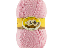 Пряжа ADELIA OLIVIA №25 светло-розовая 40% шерсть, 60% акрил, 5 шт х 100 гр, 250 м +/- 10 м
