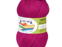 Пряжа ALPINA XENIA №042 ярко-сиреневая 100% мерсеризованный хлопок 10 шт х 50 гр, 240 м +/- 10 м