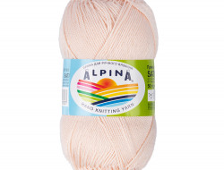 Пряжа ALPINA SATI №007 розово-бежевая 100% мерсеризованный хлопок 10 шт х 50 гр, 170 м +/- 10 м