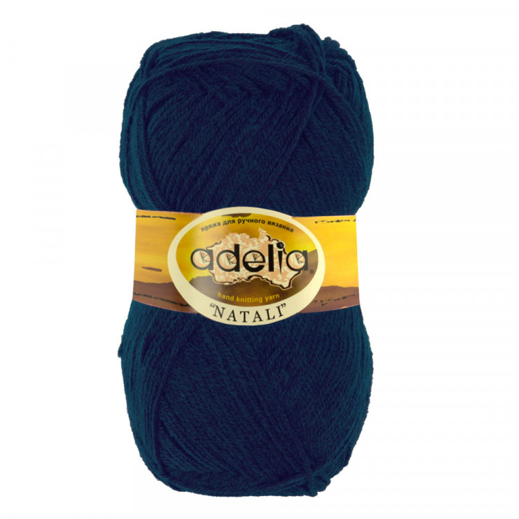 Пряжа ADELIA NATALI №12 темно-синяя 100% акрил, 10 шт х 50 гр, 300 м +/- 10 м