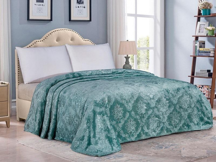 Плед однотонный из микрофибры с тиснением АЛЬВИТЕК ВЕНЕЦИЯ 180/168-pv 180х200