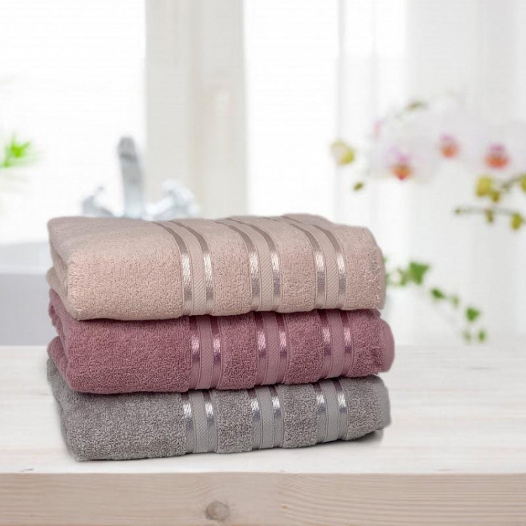 Набор полотенец махровых хлопковых KARVEN MICRO DELUX HS1010 V5 50х90 (3шт)