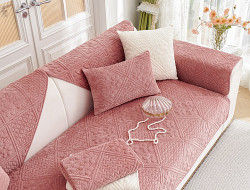 Набор накидок на диван из велюра TANGO SOFA коралловый 90х160 (1шт), 90х210 (1шт)