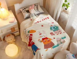 Плед детский из микрофибры TANGO ФЛАНЕЛЬ В гостях у зайца 100х140