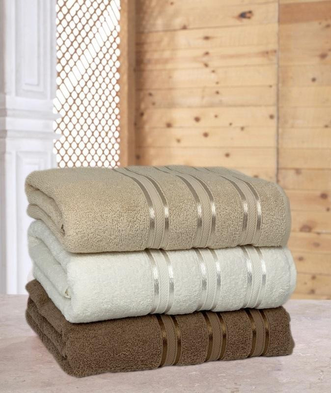 Набор полотенец махровых хлопковых KARVEN MICRO DELUX HS1010 V6 50х90 (3шт)