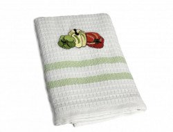 Набор кухонных полотенец вафельных хлопковых KARVEN HM779 ПЕРЕЦ V4 салатовый 50х75 (12шт)