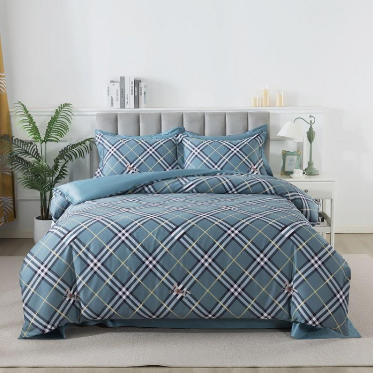 Постельное белье из египетского хлопка TANGO КЛЕТКА 50х70 (4шт) евро