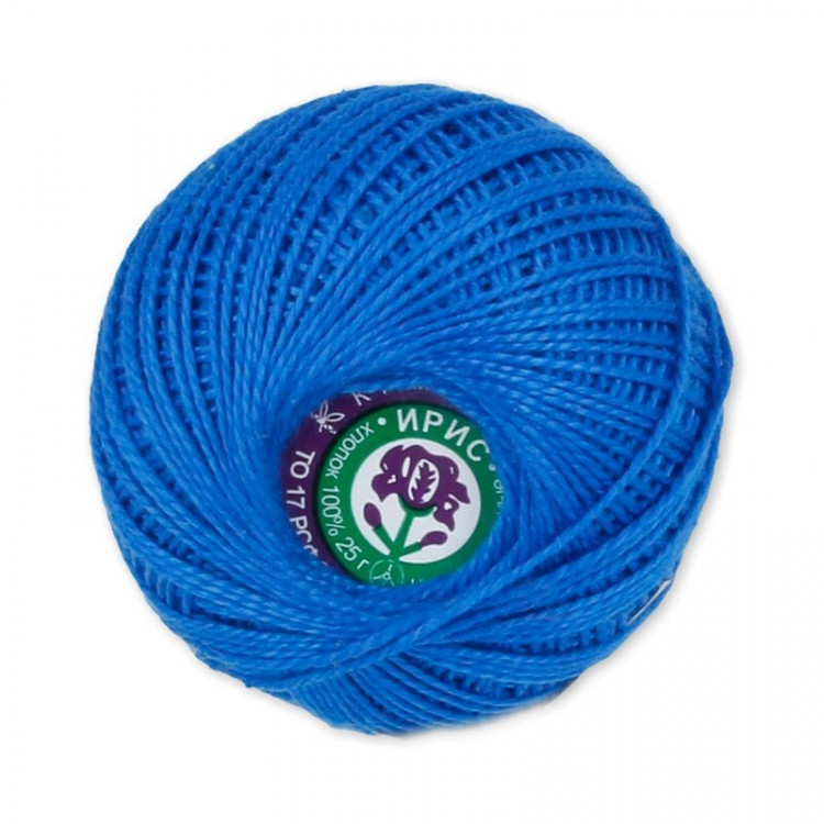 Пряжа СПБ ИРИС №2714 василек 100% мерсеризованный хлопок 20 шт х 25 гр, 150 м