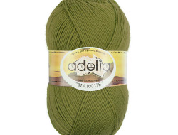 Пряжа ADELIA MARCUS №12 темно-оливковая 60% полиэстер, 40% шерсть, 5 шт х 100 гр, 375 м +/- 19 м