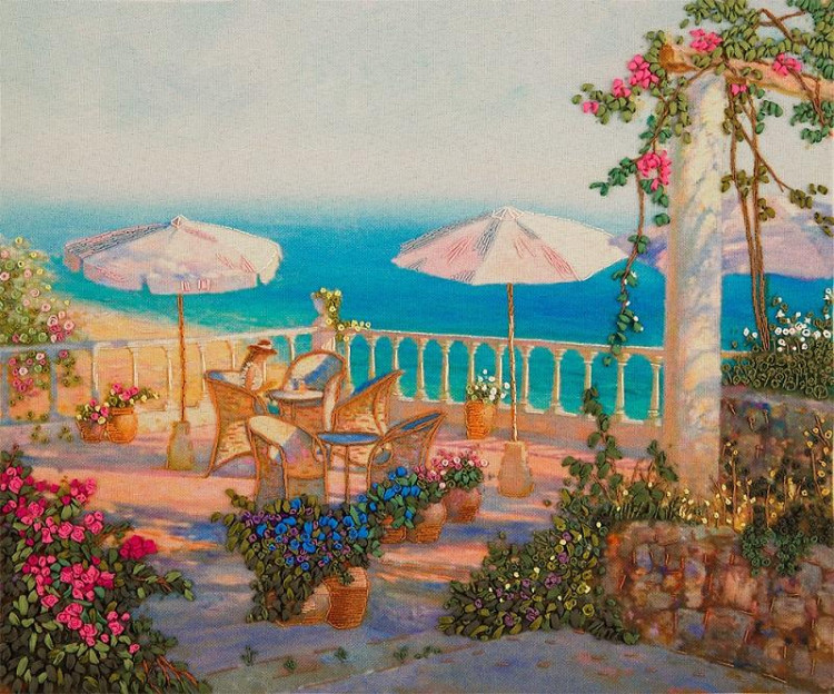 Набор для вышивания PANNA Живая картина JK-2102 УТРО У МОРЯ 24х20