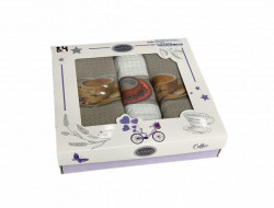 Набор кухонных полотенец вафельных хлопковых KARVEN HM746 КОФЕ V15 40х60 (3шт)