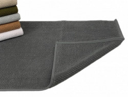 Коврик для ног махровый хлопковый KARVEN KV433 GUR-582 antrasit 50х80