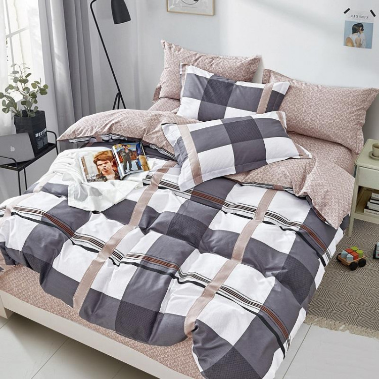 Постельное белье из твила TANGO квадри 70х70 (2шт) семейное