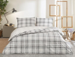 Постельное белье из ранфорса TAC RANFORCE YOUNG CALEB серое евро