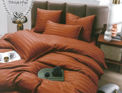 Постельное белье из страйп-сатина ПАНДОРА бронза 1,5-спальное