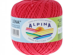 Пряжа ALPINA LENA №53 светло-красная 100% мерсеризованный хлопок 10 шт х 50 гр, 280 м +/- 15 м