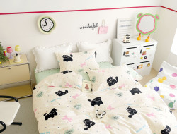 Постельное белье из твил-сатина TANGO хеппи крема 50х70 (2шт) 2-спальное