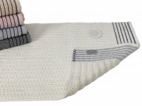 Коврик для ног махровый хлопковый KARVEN KV434 LINE krem 50х80