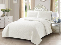 Покрывало тонкое велюровое TANGO CASABLANCA белое 220х240