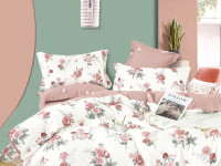 Постельное белье из твил-сатина TANGO розочки 50х70 (2шт) 1,5-спальное