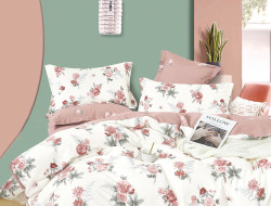 Постельное белье из твил-сатина TANGO розочки 50х70 (2шт) 1,5-спальное