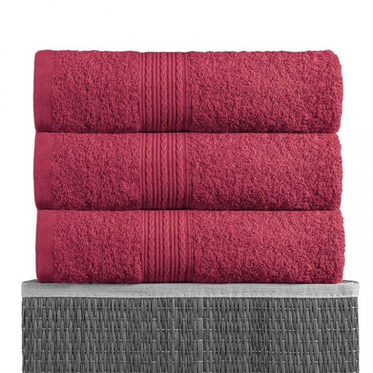 Полотенце махровое BAYRAMALY бордовое 70х140