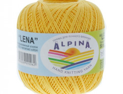 Пряжа ALPINA LENA №10 желтая 100% мерсеризованный хлопок 10 шт х 50 гр, 280 м +/- 15 м