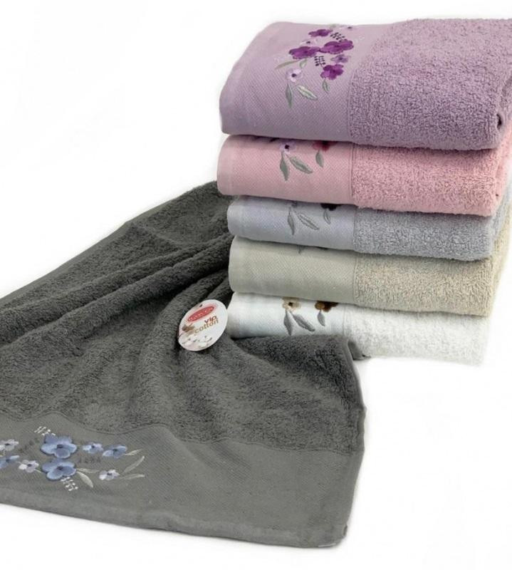 Набор полотенец махровых хлопковых KARVEN VIP COTTON HS3300 DAISY 50х90 (6шт)