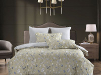 Постельное белье из фланели ASABELLA Веточки льна 50х70 (2шт) и 70х70 (2шт) семейное