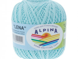 Пряжа ALPINA LENA №38 светло-бирюзовая 100% мерсеризованный хлопок 10 шт х 50 гр, 280 м +/- 15 м