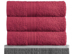 Простыня махровая BAYRAMALY бордовая 180х210