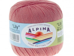 Пряжа ALPINA LILY №804 светло-сиреневая 100% мерсеризованный хлопок 10 шт х 50 гр, 175 м +/- 5 м