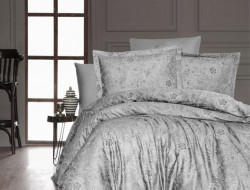 Постельное белье из сатина KARVEN N026 ADVINA GREY 50х70 (2шт), 70х70 (2шт) семейное