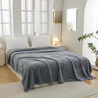 Плед из микрофибры TANGO БАБОЧКИ серый 150х200