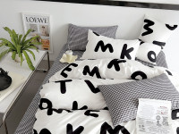 Постельное белье из сатина TANGO буквовед 50х70 (2шт), 70х70 (2шт) евро